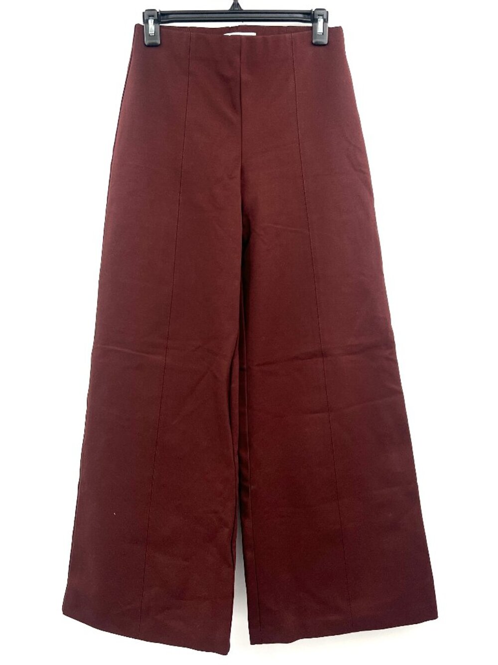 NWT Banana Republic Everywhere Ponte High Rise Wide Leg Pants in Burgundy Size S